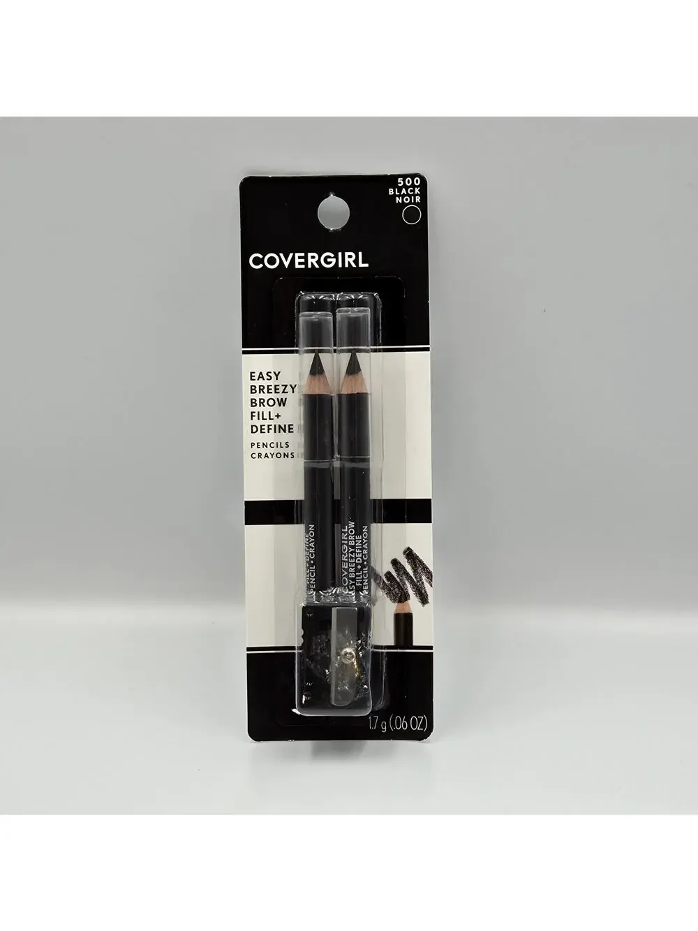 CoverGirl Easy Breezy Brow Fill +‎ Define Pencil Crayon Black Noir NIB!!